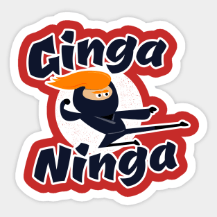 Ginga Ninja - Funny Redhead Ninja Sticker